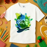 Cool Abstract Shapes Earth Day Kids T-Shirt