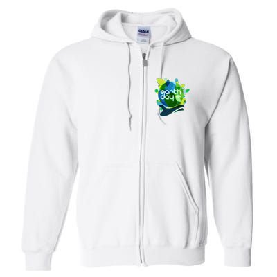 Cool Abstract Shapes Earth Day Full Zip Hoodie