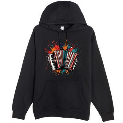 Colorful Accordion Splash Premium Pullover Hoodie