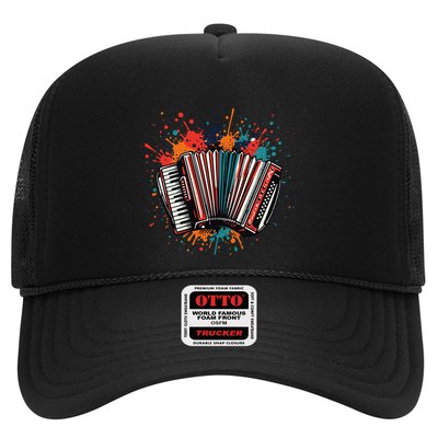 Colorful Accordion Splash Trucker Hat
