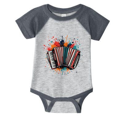 Colorful Accordion Splash Infant Baby Jersey Bodysuit