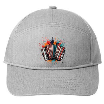 Colorful Accordion Splash 7-Panel Snapback Hat