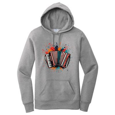 Colorful Accordion Splash Women's Pullover Hoodie