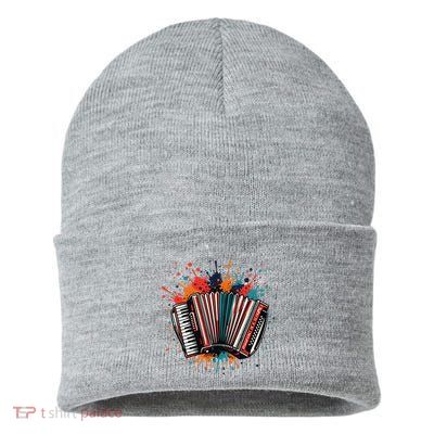Colorful Accordion Splash Sustainable Knit Beanie