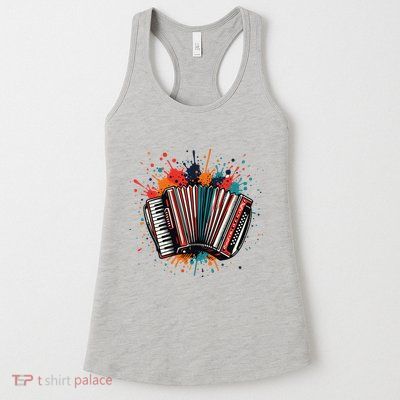 Colorful Accordion Splash Womens Tank Top