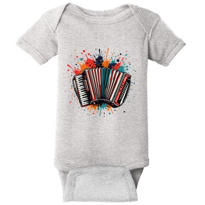 Colorful Accordion Splash Baby Bodysuit