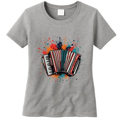 Colorful Accordion Splash Womens T-Shirt