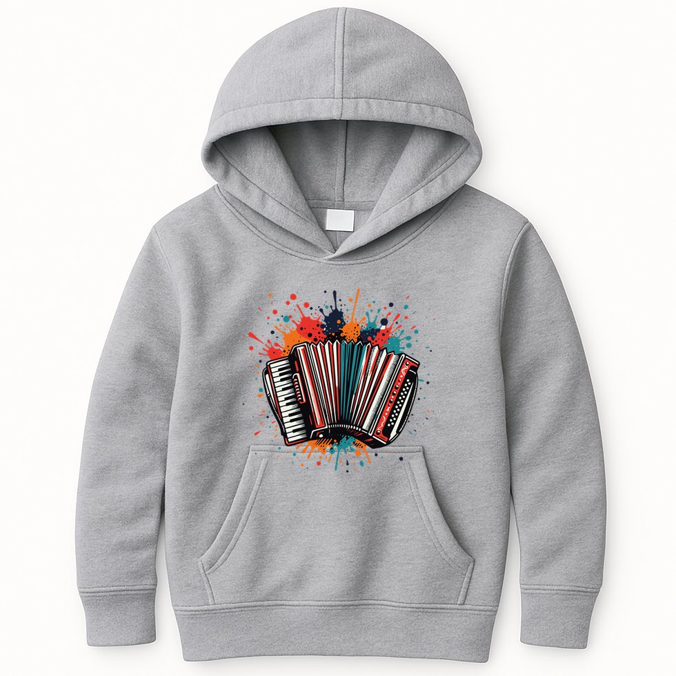 Colorful Accordion Splash Kids Hoodie