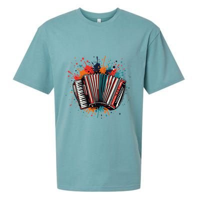 Colorful Accordion Splash Sueded Cloud Jersey T-Shirt
