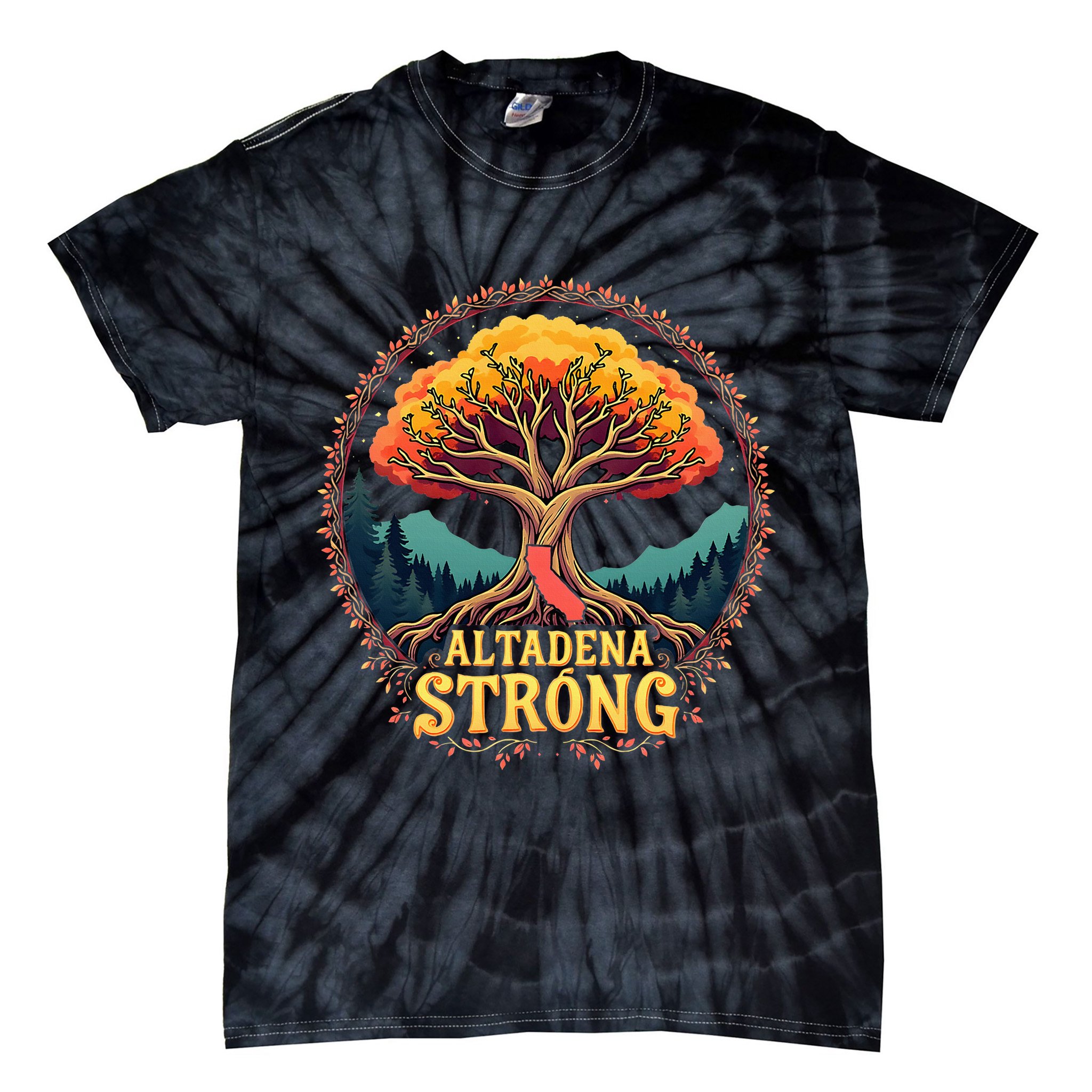 California Altadena Strong Women Supporters Tie-Dye T-Shirt