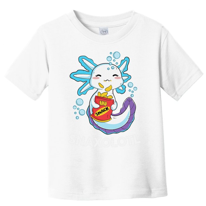 Cute Axolotl Snaxolotl Shirt Kawaii Anime Funny Toddler T-Shirt