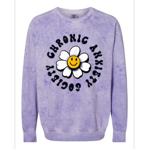 Chronic Anxiety Society Flower Colorblast Crewneck Sweatshirt