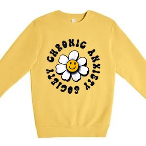 Chronic Anxiety Society Flower Premium Crewneck Sweatshirt