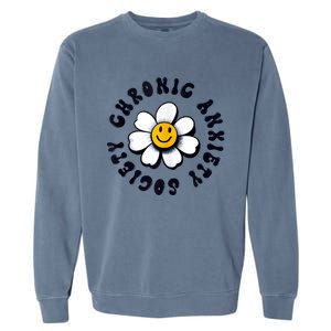 Chronic Anxiety Society Flower Garment-Dyed Sweatshirt