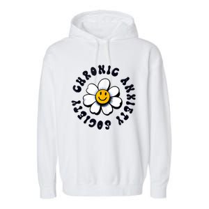 Chronic Anxiety Society Flower Garment-Dyed Fleece Hoodie