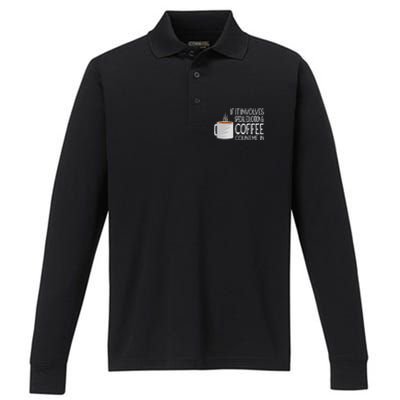 Coffee And Special Education Teacher Cool Gift Performance Long Sleeve Polo