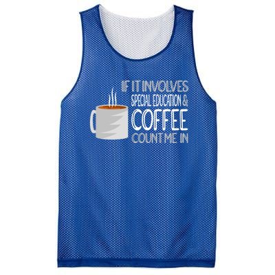 Coffee And Special Education Teacher Cool Gift Mesh Reversible Basketball Jersey Tank