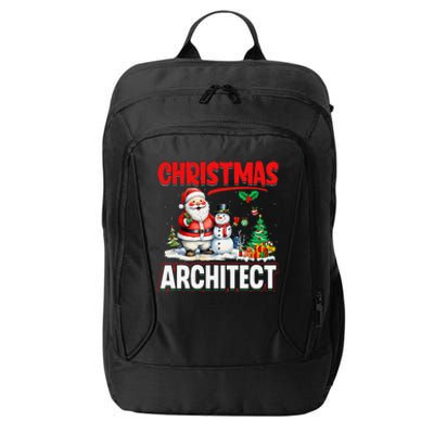 Christmas Architect Santa Snowman Architecture Xmas Holiday City Backpack