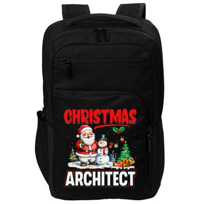 Christmas Architect Santa Snowman Architecture Xmas Holiday Impact Tech Backpack