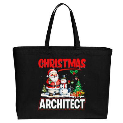 Christmas Architect Santa Snowman Architecture Xmas Holiday Cotton Canvas Jumbo Tote