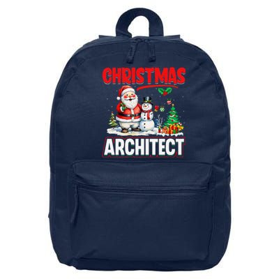 Christmas Architect Santa Snowman Architecture Xmas Holiday 16 in Basic Backpack