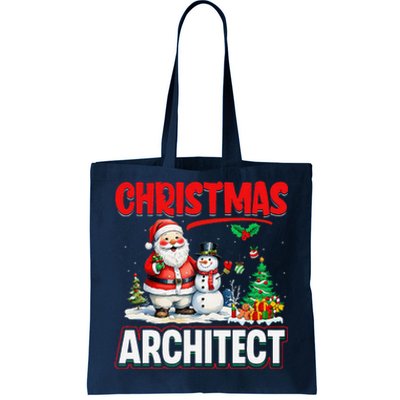 Christmas Architect Santa Snowman Architecture Xmas Holiday Tote Bag