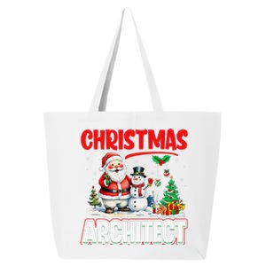 Christmas Architect Santa Snowman Architecture Xmas Holiday 25L Jumbo Tote