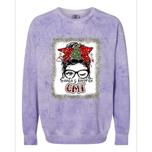 Cmt Assistant SantaS Favorite Nurse I Love Being A Elf Cmt Great Gift Colorblast Crewneck Sweatshirt