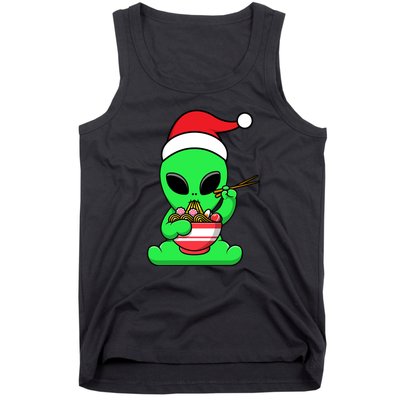 Cute Alien Santa Claus Ramen Tank Top