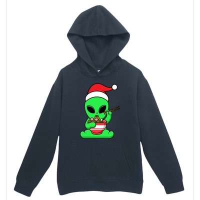 Cute Alien Santa Claus Ramen Urban Pullover Hoodie