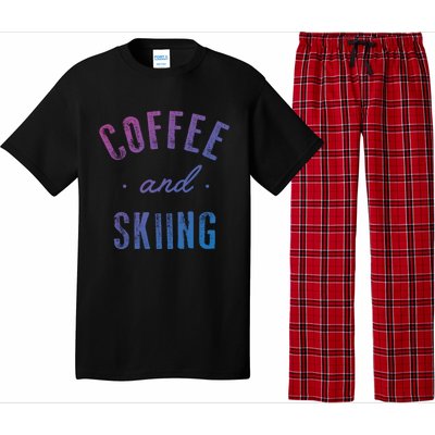 Coffee And Skiing Gift Funny Cute Caffeine Gift Pajama Set