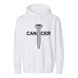 Cancer Awareness Screw Cancer Cute Gift Garment-Dyed Fleece Hoodie