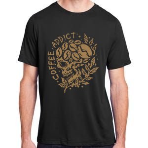 Coffee Addict Skull For Lovers Of Caffeine Adult ChromaSoft Performance T-Shirt