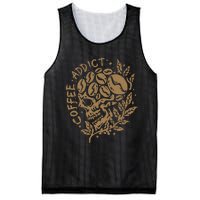 Coffee Addict Skull For Lovers Of Caffeine Mesh Reversible Basketball Jersey Tank