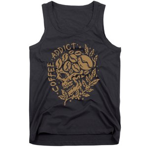 Coffee Addict Skull For Lovers Of Caffeine Tank Top