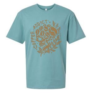 Coffee Addict Skull For Lovers Of Caffeine Sueded Cloud Jersey T-Shirt