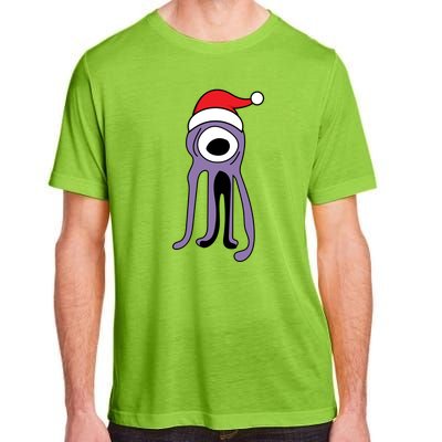 Cute Alien Santa Claus Adult ChromaSoft Performance T-Shirt