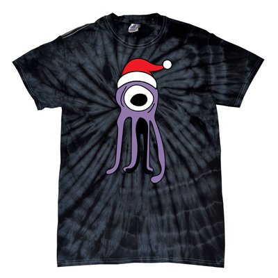 Cute Alien Santa Claus Tie-Dye T-Shirt