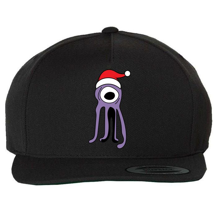 Cute Alien Santa Claus Wool Snapback Cap