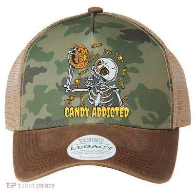 Candy Addicted Skeleton Halloween Legacy Tie Dye Trucker Hat