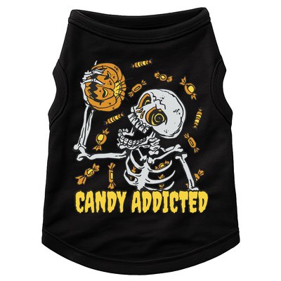 Candy Addicted Skeleton Halloween Doggie Tank
