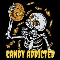 Candy Addicted Skeleton Halloween Cooling Performance Crew T-Shirt