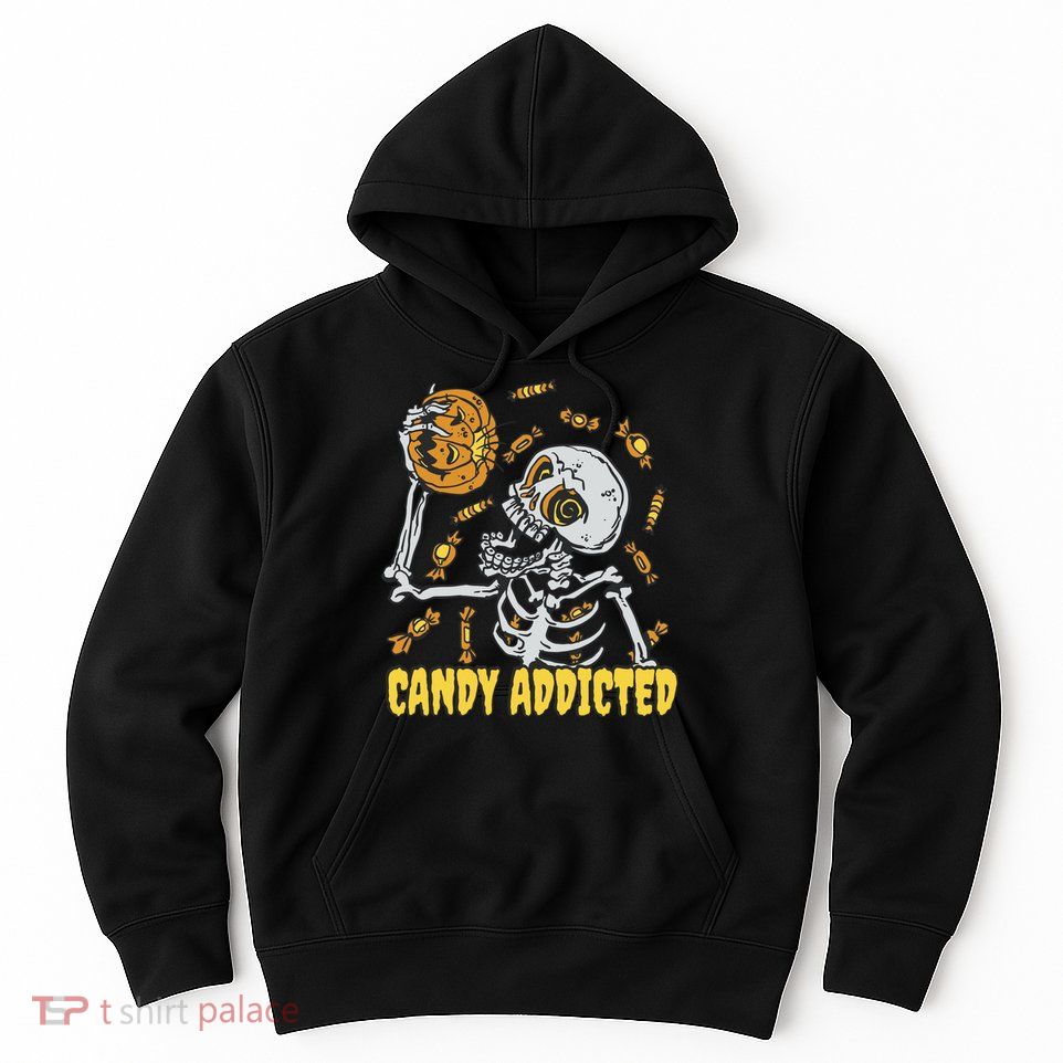 Candy Addicted Skeleton Halloween Hoodie