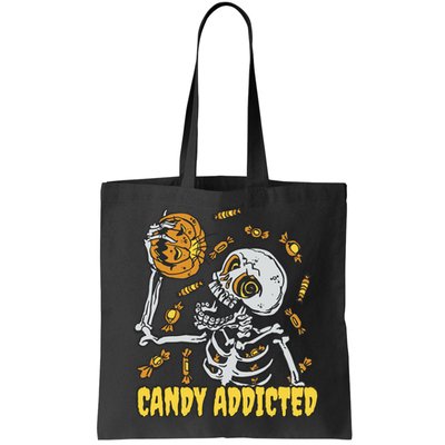 Candy Addicted Skeleton Halloween Bag