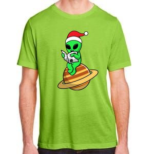 Cute Alien Santa Claus Adult ChromaSoft Performance T-Shirt