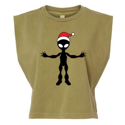 Cute Alien Santa Claus Garment-Dyed Women's Muscle Tee