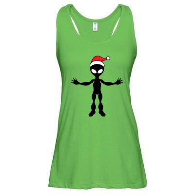 Cute Alien Santa Claus Ladies Essential Flowy Tank