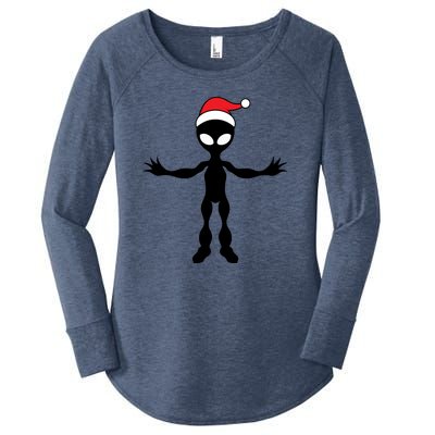 Cute Alien Santa Claus Women's Perfect Tri Tunic Long Sleeve Shirt