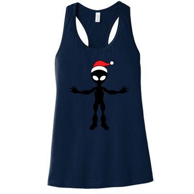 Cute Alien Santa Claus Women's Racerback Tank