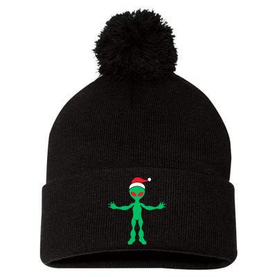 Cute Alien Santa Claus Pom Pom 12in Knit Beanie